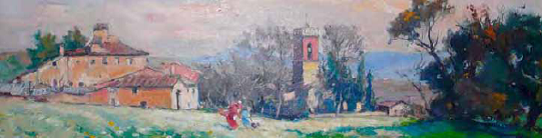 Historic painting of Santiga