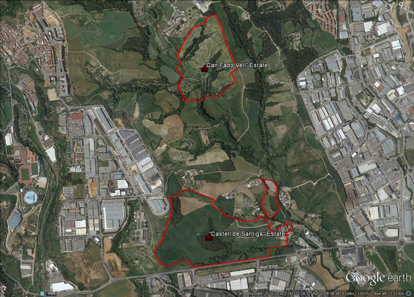 Overview map of Santiga Estate location
